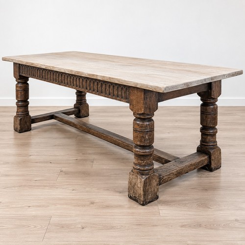 Large oak dining - oak, table