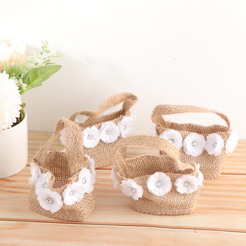 Pcs flower girl bag basket - 4,