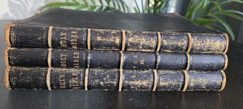 Antique 1866 holy - antique, bible