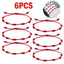 6PCS Lucky Red String Bracelet