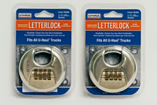 2-Pack U-Haul LetterLock 80mm Disc Round Locks Resettable Word Combo Padlock