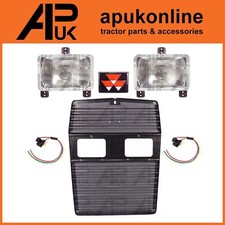 Front Grille 710mm Hi Cab & Badge & Light Kit for Massey Ferguson 390 T Tractor