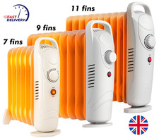 Oil Filled Radiator Heater Electric Heater with Thermostat 3 Heat Settings UK