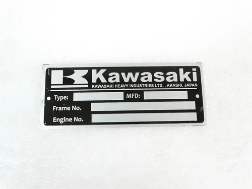 Data plates for kawasaki z1 - data,