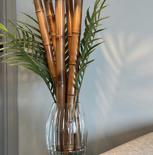 Flame cured bamboo pole - flame,