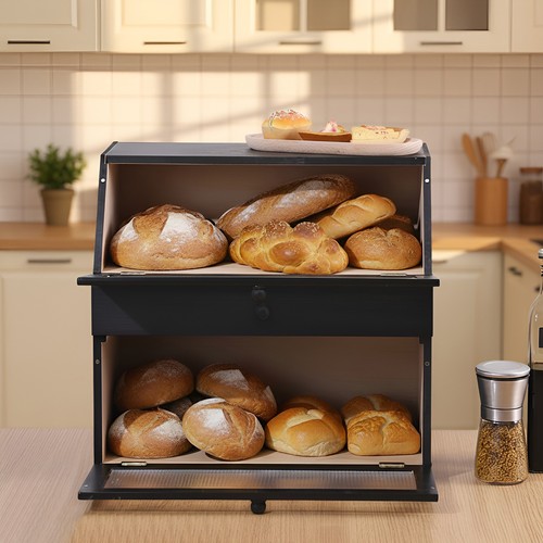 Tire bamboo bread bin - 2,