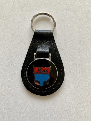 Black leather keyring fob - ,