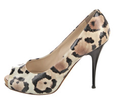 $995 GIUSEPPE ZANOTTI Leopard Print Leather Platform Pumps (38 EU; 8 US) Worn 2X