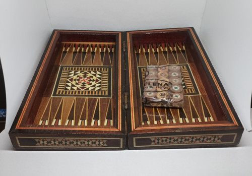 Small wooden helena backgammon - small,