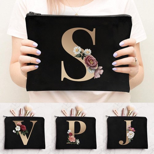 Gold letter travel bag - bag, wash