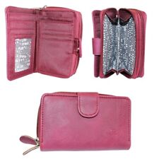 Ladies Zip Around Purse - Faux Leather Wallet with Coin Pocket & Card Slots