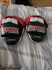 RDX Boxing Focus Pads, Curved Punching Mitts, Kickboxing Strike Pads Hook & Jab