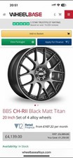 Bbs ch-rii 20” 9j square Set