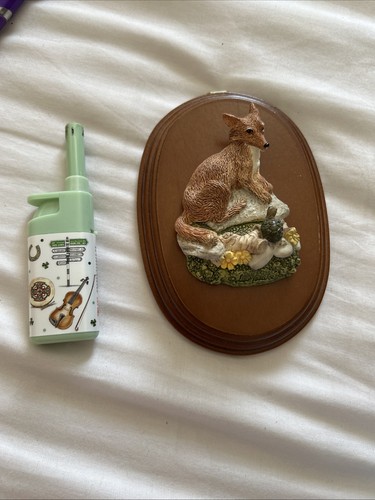 Small fox wall plaque - fox,
