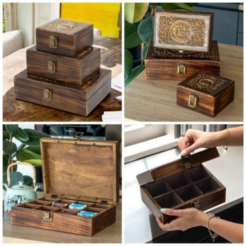 Hand carved wooden tea - carved,