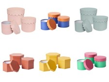 Hat Boxes Floristry Lined OASIS® Sets of 3 In Various Types And Colours