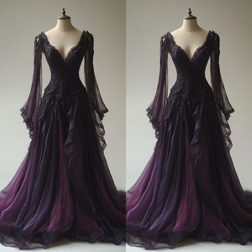 Gothic long sleeve neck - long,