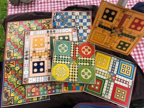 Vintage snakes ladders - &, ladders/ludo
