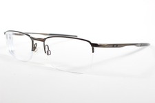 Oakley Eyeglasses Barrelhouse 0.5 Men Pewter Semi-Rimless Titanium Frames 53 mm