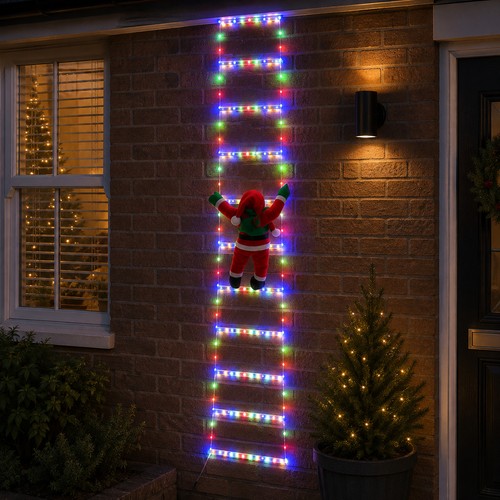 Climbing santa led rope - led,