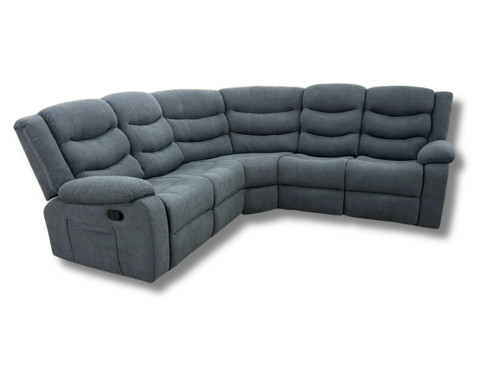 Grey fabric recliner - grey, corner