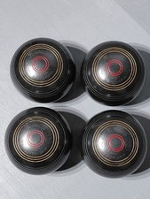 Henselite Super-Grip Size 1 Bowls BIBC F92 Lawn Bowls Set of 4 With Box
