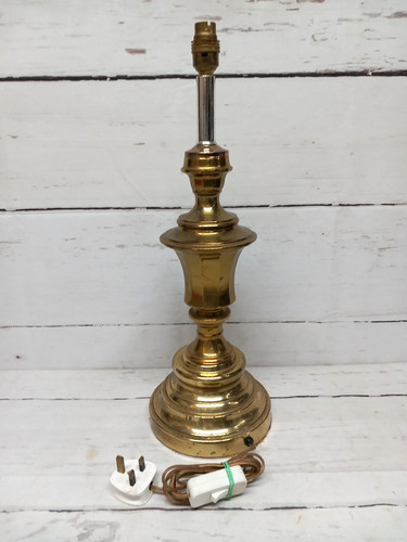 Large brass lamp art - lamp, deco
