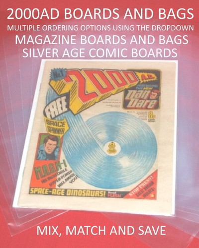 2000ad and magazine boards - and, a4