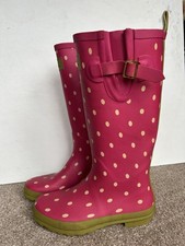 Joules Wellington Boots - Pink Spot Polka Dot UK5 EU38
