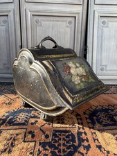 Antique coal box scuttle - coal,
