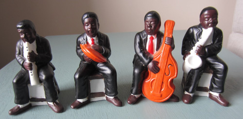 Vtg jazz band quartet ceramic - vtg,