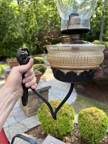 Antique wall mount oil - oil, lamp