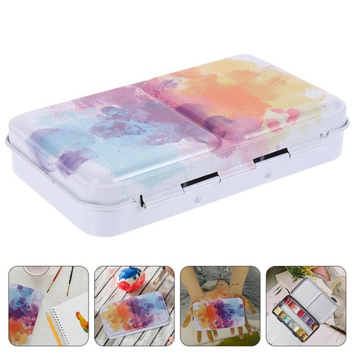 Watercolor box painting - watercolor, mixing