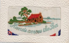 WW1 Patriotic Embroidered SILK