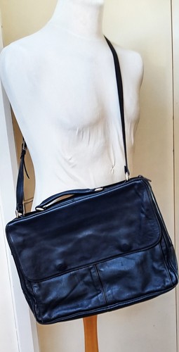 Vintage tula leather briefcase - leather,