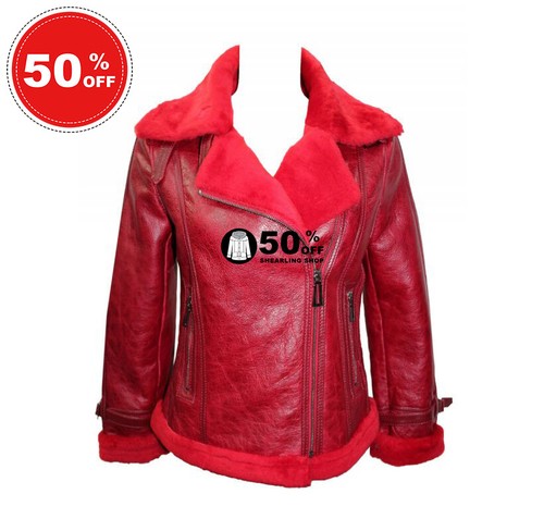 Ladies biker sheepskin - ladies,