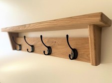 Handmade Oak Coat Rack Shelf