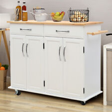 Kitchen Island Storage Cart Cabinet Trolley Butchers Block Table Cupboard Drawer