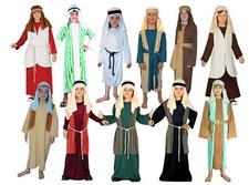 Child Shepherd Fancy Dress Costume Christmas Joseph Innkeeper Nativity Kids