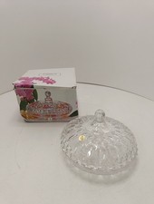 SOGA JAPAN GLASS 9 INCH FOOTED DESSERT PLATE  WITH LID