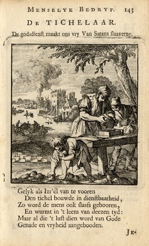 Antique profession print brick - antique,