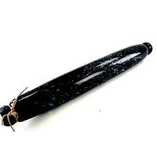 Glass Rolling Pin Nailsea White Blue Fleck Georgian L38cm Circa 1800s