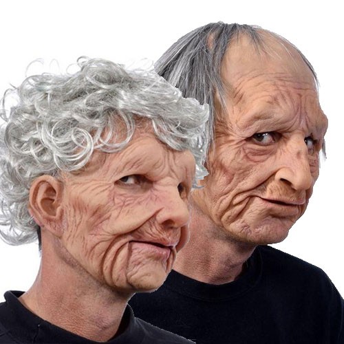 Halloween old man mask - old,