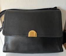 Ted Baker Imilily Lock Detail Black Leather Shoulder Bag
