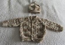 Hand knitted patterned