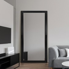 Extra Large Black Antique Vintage Full Length Mirror 6ft X 2ft4 180cm X 70cm