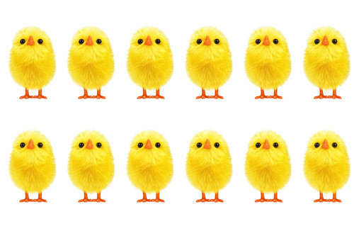 160 mini yellow chicks - -,