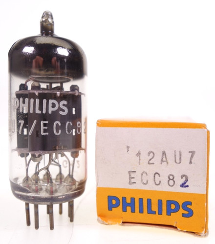 Ecc82 12au7 philips ribbed - philips,