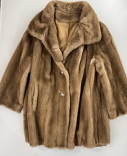 Vintage Tissavel France Faux Fur Coat by Furrage Womens Blonde Mink Jacket