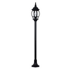 Traditional Black IP44 Outdoor Garden Bollard Light Lamp Post Outside Lighting